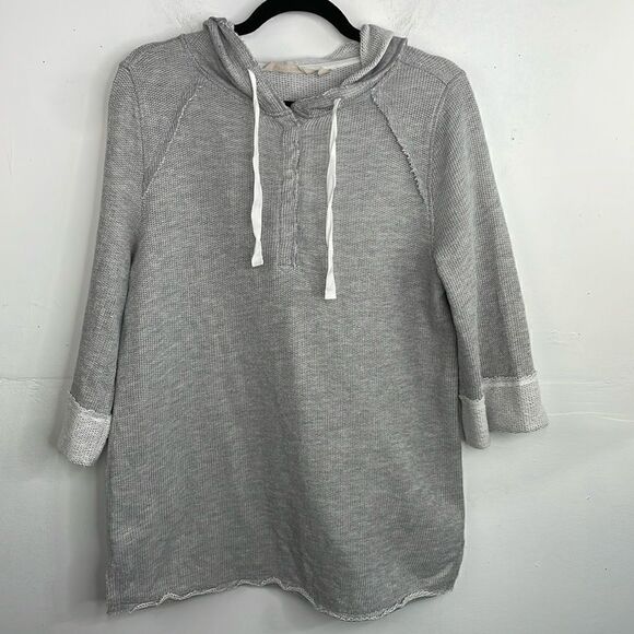 Soft Surroundings French Terry Tunic Coverup Dress just beachy Gray Medium - Picture 1 of 14